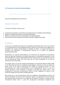 Économie et marché du photovoltaïque