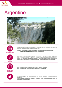 Argentine - Voyages Internationaux