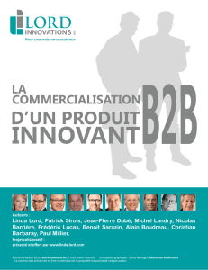 La commercialisation B2B d`un produit innovant