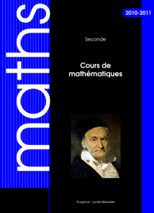 Cours de mathématiques - lycée Beaussier