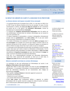 Lettre Juristendance Informatique et Télécoms n° 136 Juin 2013