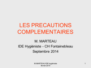 PRECAUTIONS COMPLEMENTAIRES