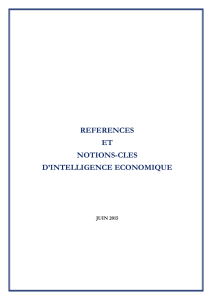 REFERENCES ET NOTIONS-CLES D`INTELLIGENCE ECONOMIQUE