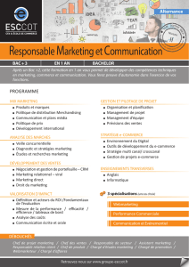 Responsable Marketing et Communication
