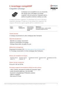 L`avantage compétitif