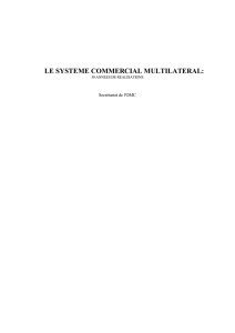 LE SYSTEME COMMERCIAL MULTILATERAL: