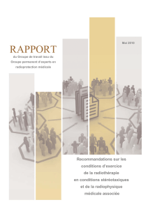 Rapport du groupe de travail