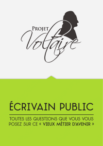 Écrivain public - Le Projet Voltaire
