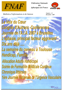 Bulletin n.15.pub - Fédération Nationale des Aphasiques de France