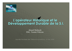 Présentation -Journée Mondiale des Télécoms