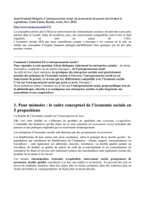 le cadre conceptuel de l`économie sociale en 5 propositions