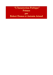 Poèmes par Robert Desnos et Antonin Artaud