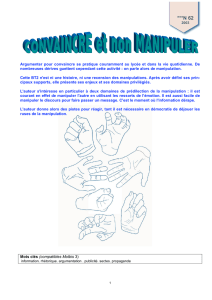 Convaincre et non Manipuler