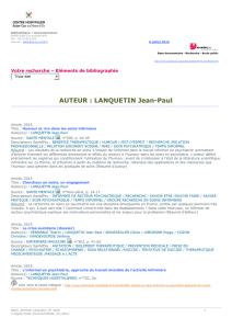 Articles de Jean Paul Lanquetin et du GRSI - CRMC-PSY