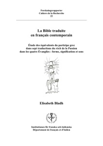 La Bible traduite en français contemporain