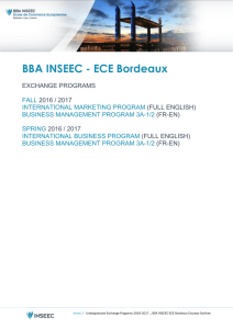 BBA INSEEC - ECE Bordeaux