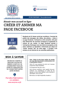 créer et animer ma page facebook