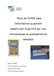 Memoire Karine TISSE - Les pages d`anesthésie de Jacques