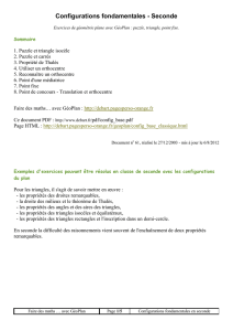 Configurations fondamentales