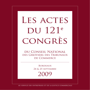 Les actes du 121e congrès