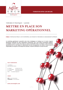 METTRE EN PLACE soN MARkETiNg oPéRATioNNEL