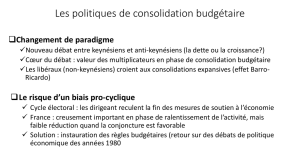 Les politiques de consolidation budgétaire