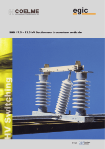 SHD 17.5 – 72.5 kV Sectionneur à ouverture verticale - coelme-egic