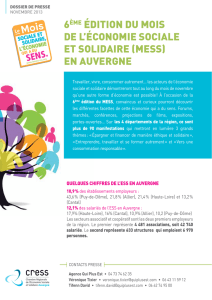 Dossier de presse – Mois de l`Économie Sociale et Solidaire (MESS)