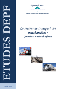 Le secteur de transport des marchandises