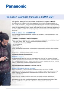 Promotion Cashback Panasonic LUMIX GM1