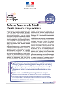 Réforme financière de Bâle III - Les Archives de strategie.gouv.fr