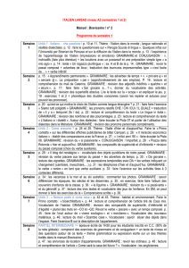 ITALIEN LANSAD niveau A2 (semestres 1 et 2) Manuel : Bravissimo