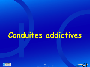 Conduites addictives - Société Française d`Alcoologie