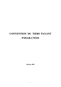 convention du tiers payant fmsar-cnom