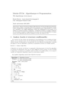 Module ITC34 - Algorithmique et Programmation