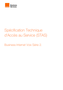 Spécification Technique d`Accès au Service (STAS)