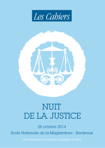 Cahiers Nuit de la Justice