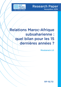 Relations Maroc-Afrique subsaharienne : quel