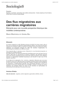 Des flux migratoires aux carrières migratoires - ORBi