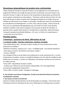 Dynamiques géographiques de grandes aires continentales