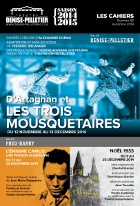 LES TROIS MOUSqUETAIRES - Théâtre Denise