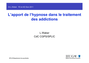 L`apport de l`hypnose dans le traitement des addictions