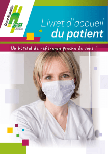 Livret d`accueil - Centre Hospitalier de Pontoise