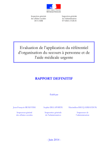 Consulter ici le rapport relatif à l`évaluation de l`application du