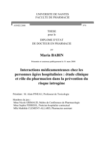 interactions medicamenteuses et personnes agees