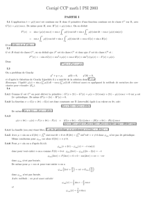Corrig¶e CCP math I PSI 2003