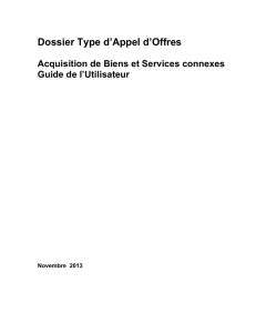 Dossier Type d`Appel d`Offres