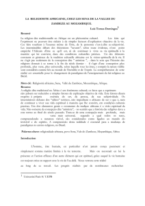 LA RELIGIOSITE AFRICAINE, CHEZ LES SENA DE LA