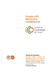 Formations 2016 MEDICALES et PARAMEDICALES