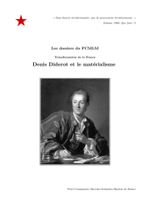Denis Diderot et le matérialisme
